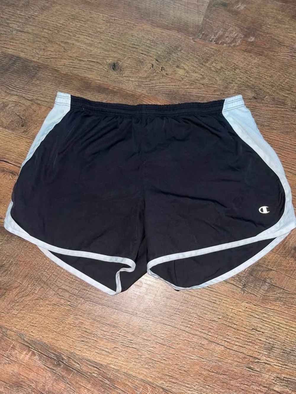 Champion Women’s Black Athletic Shorts with White Trim
